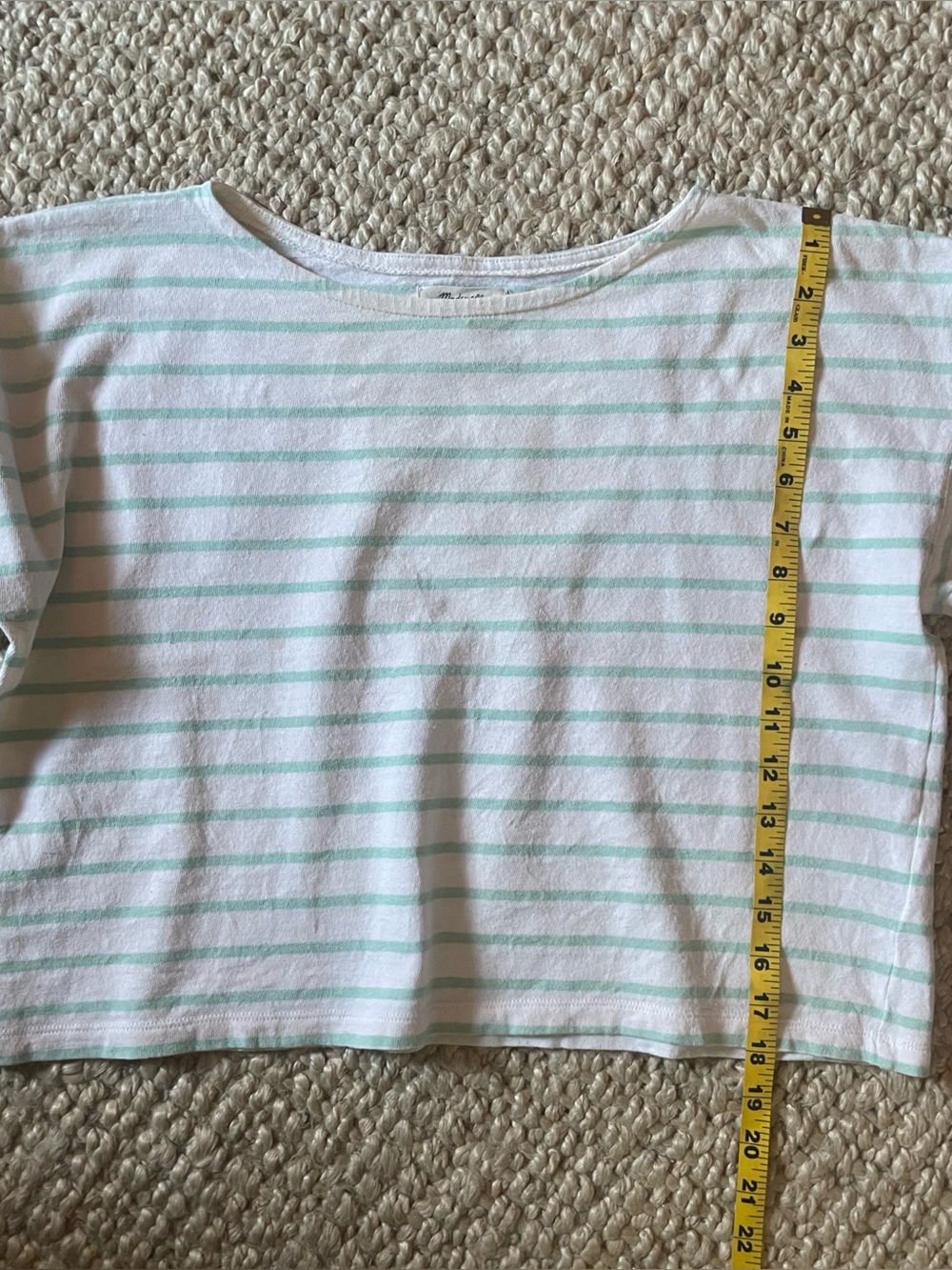 Madewell Striped Boxy Cropped Top